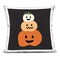 Stupell Industries Happy Jack-o-Lanterns on Black Decorative Printed Pillow design by Sazerelli Designs, 18 x 7 x 18